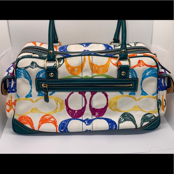 COPY - AUTHENTIC COACH Scribble Colorful Multicolored Bag - Picture 7 of 13